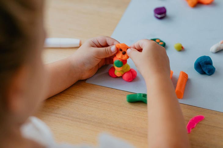 Squishing Play-Doh