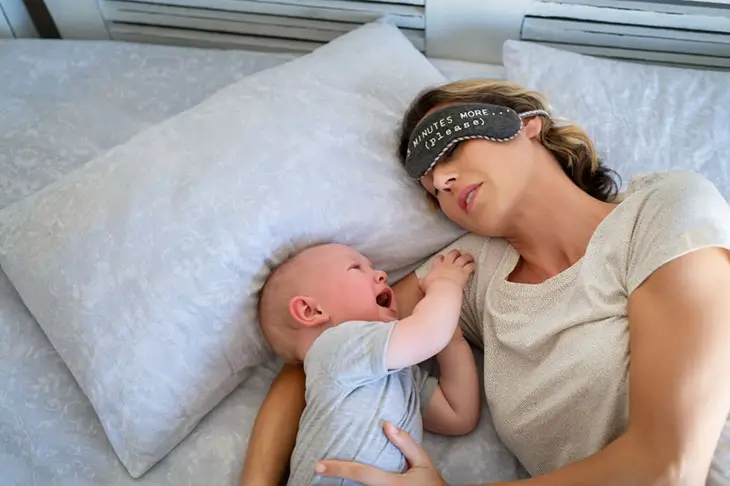 Mom not waking up when baby cries
