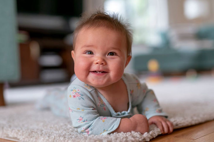 5 month tummy time