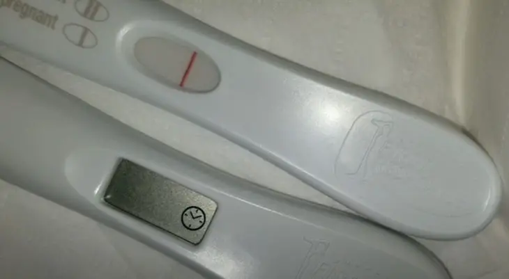 why is my digital pregnancy test stuck on clock
