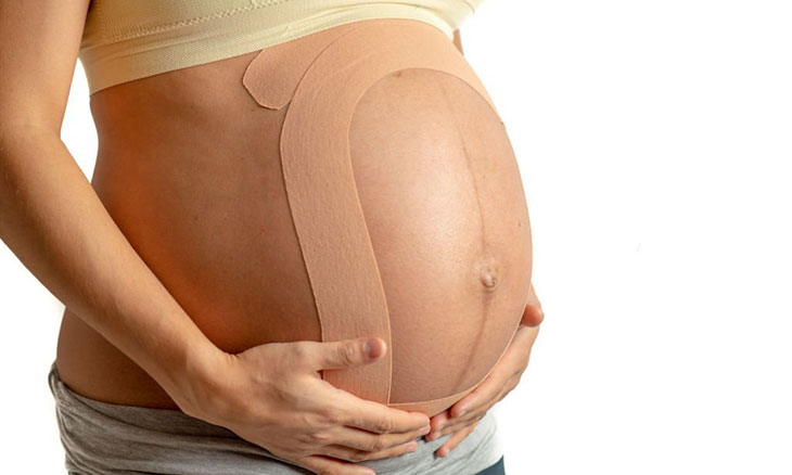 how to tape belly during pregnancy