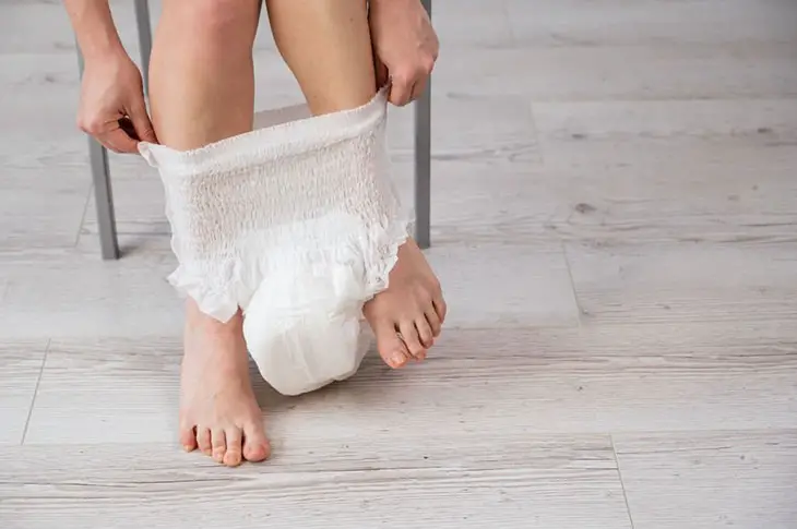 teenager in diapers